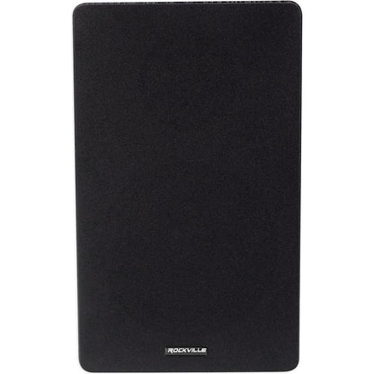 (2) RockShelf 64B Black 6.5" Home Bookshelf Speakers + 8" Wood Stands