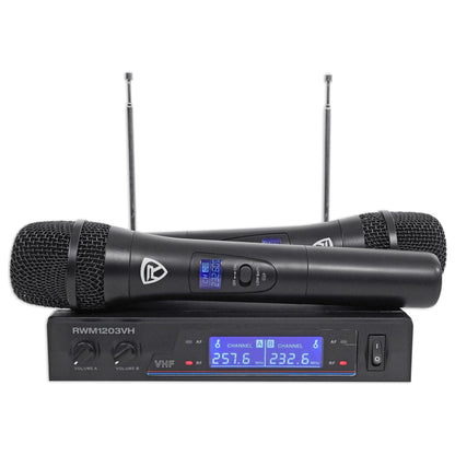 RPG15 15" Powered Active 1000w PA Speaker w/Dual Wireless Mics