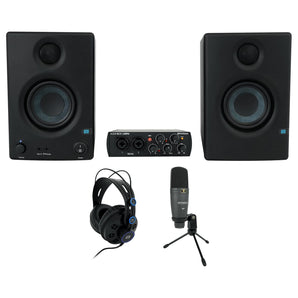 PRESONUS AudioBox 96 Studio Ultimate Podcasting Podcast Recording Kit in Black