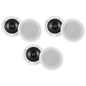 (6) Rockville HC85 8" Inch 700 Watt In-Ceiling Home Theater Speakers 8 Ohm