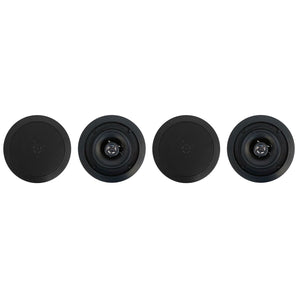 (4) Rockville CC525T Black 5.25" Commercial 70v Ceiling Speakers For Restaurant
