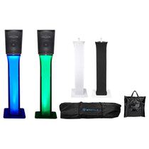 JRX215 PA Speakers with Totem Style Speaker Stands