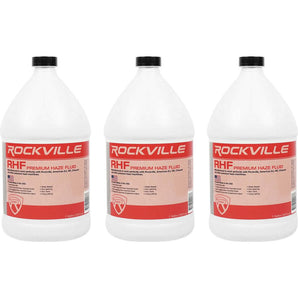 (3) Gallons Rockville RHF Water-Based Haze Machine Fluid Juice No-Clog