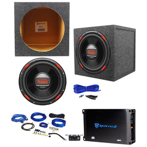 Boss Audio AR120DVC 12" 1600w DVC Subwoofer+Sealed Box+Mono Amplifier+Amp Kit