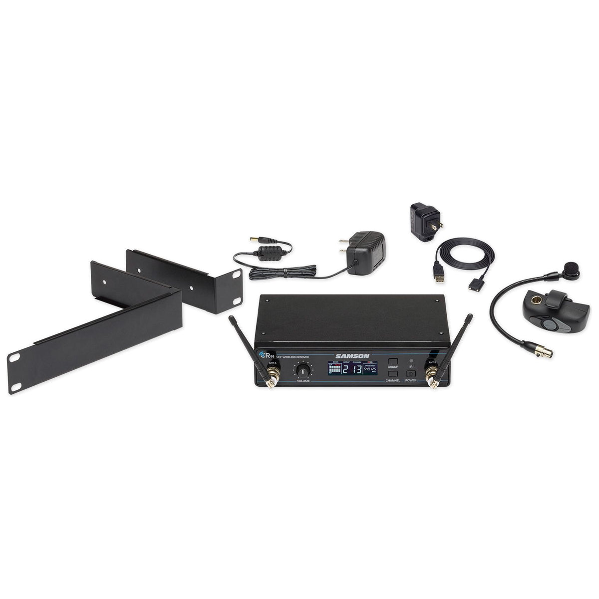 AirLine AWX Wind Instrument Wireless Horn Microphone with Headphones and Cables