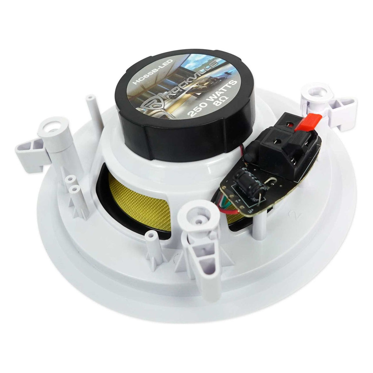 H12X500UBT 6-Zone Receiver + (12) 6.5 In Ceiling Speakers With Blue LED
