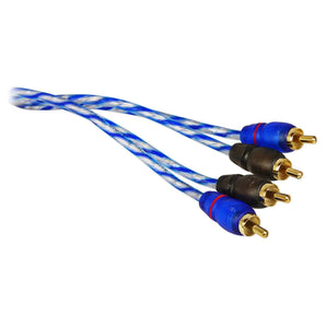 Rockville RTR252 25 Foot 2 Channel Twisted Pair RCA Cable Split Pin, 100% Copper