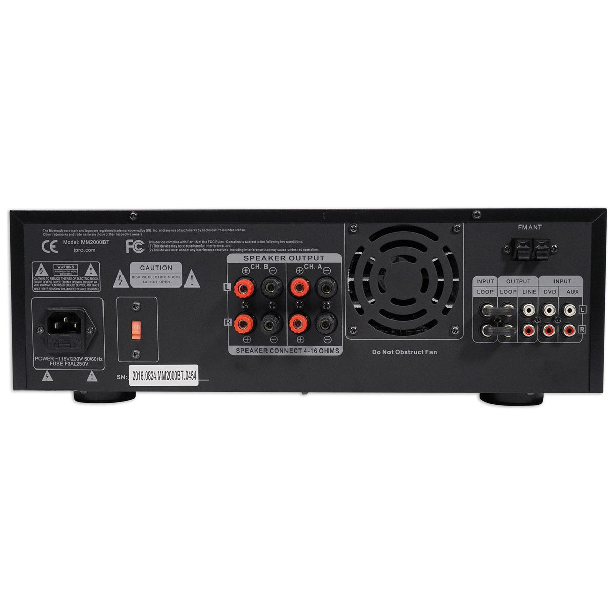 Technical Pro MM2000BT Bluetooth Karaoke Machine System+(2) 5.25" White Speakers