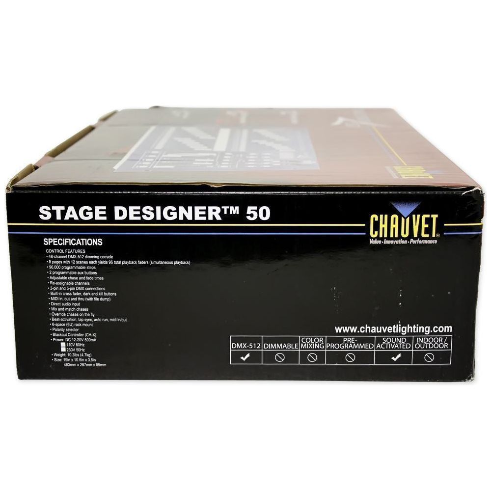 STAGE DESIGNER 50 Controller with (2) Mini Strobe LED Lights