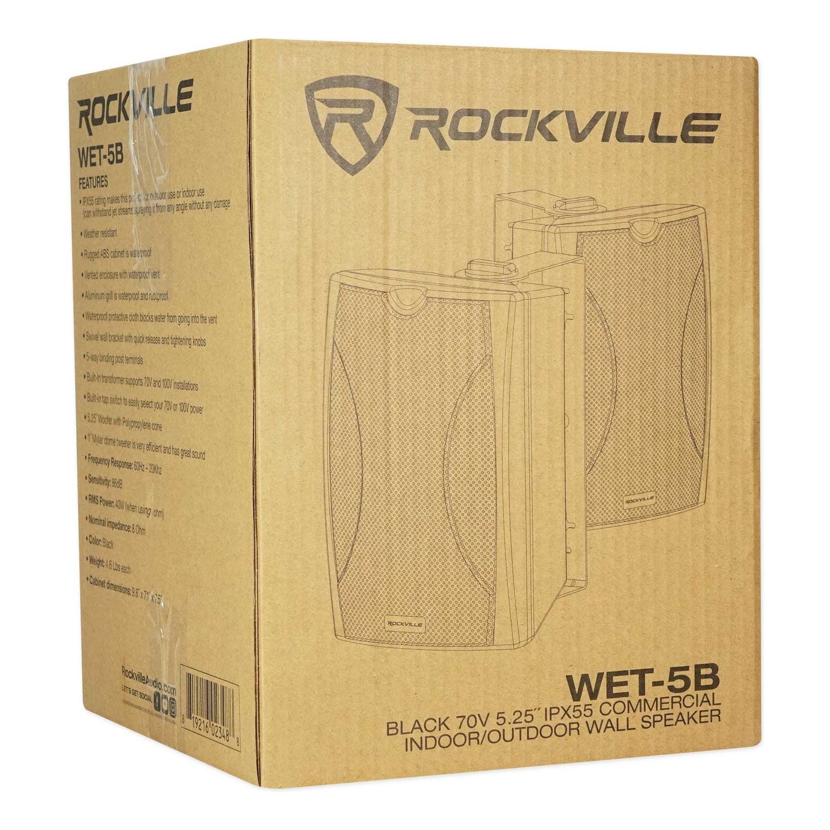Rockville WET-5B 70V 5.25 IPX55 Commercial Indoor Rockville WET-5B 70V 5.25 IPX55 Commercial Indoor