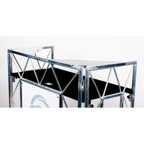 American DJ Pro-Shelf Aluminum Corner Shelf 4 Pro Event Table II DJ Booth Facade