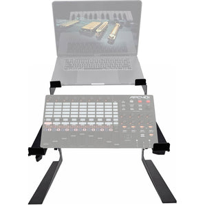 Rockville Dual Shelf Laptop+Controller Stand for Akai Professional APC40 MKII