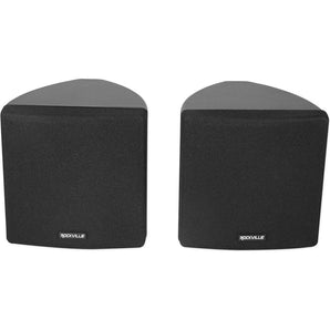 Cube by Rockville Pair of 3.5" Black Home Theater Wall Speakers+Swivel Brackets
