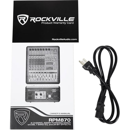 RSG12.2 Dual 12" Speakers 2-Pack + RPM870 Powered Mixer Bundle