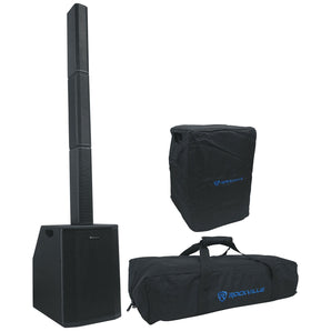 (2) Rockville TITAN ARRAY SYSTEM Wireless Linking Column Array Speakers + Subs