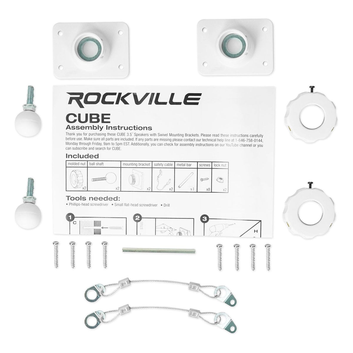 Cube 70v White 2-Pair