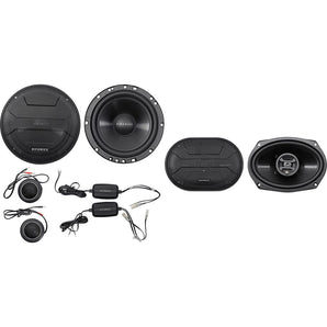 Hifonics ZS65C 6.5" 800w Component Car Speakers+(2) 6x9" 800w Coaxial Speakers