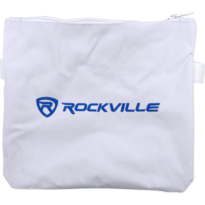 2) Rockville Tripod Pole-Mount Stands+Lighting Cross Bar+White Scrim Cloth Cover