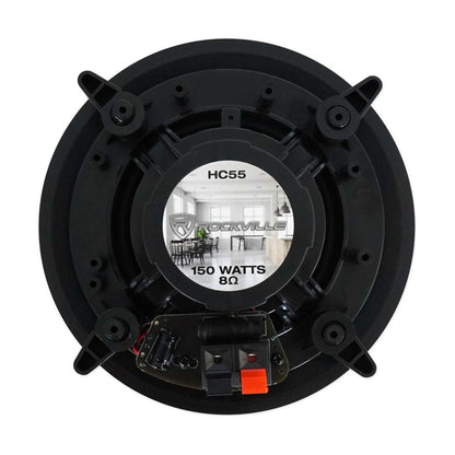 H12X500UBT 6-Zone Receiver + (12) Black 5.25 In Ceiling Speakers For Restaurant/Bar