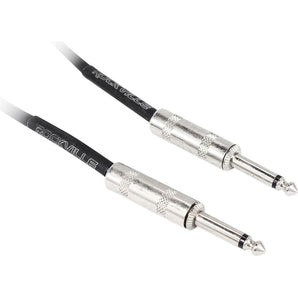 Rockville RCGT20B 20' 1/4'' TS to 1/4'' TS Guitar/Unbalanced Signal Cable-Black