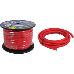 Rockville R0G100 RED 0 Gauge AWG 100 Foot Spool Car Amp Power/Ground Wire Cable