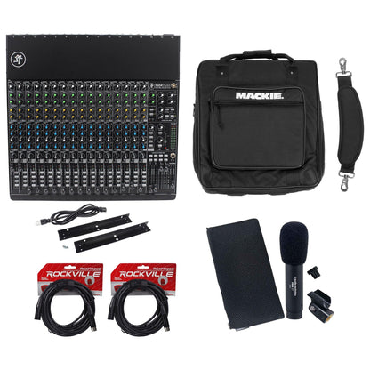 1604VLZ4 16-Channel Mixer, Travel Bag, PRO37 Microphone & (2) XLR Cables