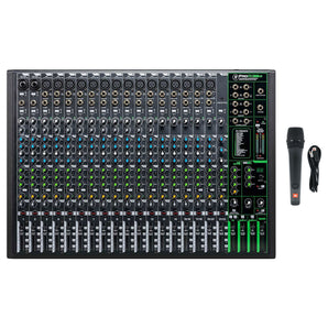 Mackie ProFX22v3 22-Channel 4-Bus Effects Mixer w/USB ProFX22 v3+JBL Microphone