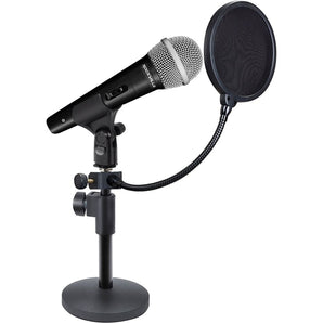 Rockville Microphone+Desktop Mic Stand+Pop Filter 4 Recording, Studio, Podcast