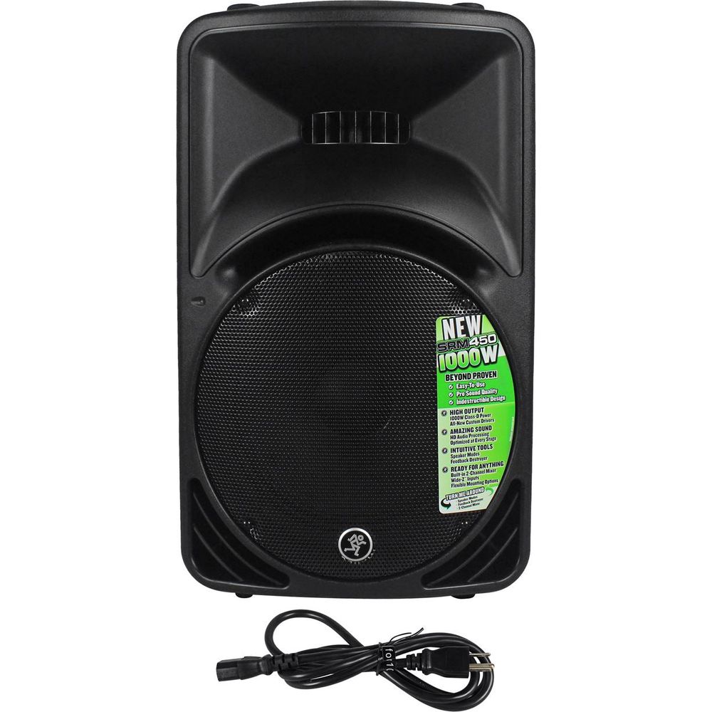 (2) SRM450V3 1000W 12in PA Speaker Bundle with Hydraulic Stands, Mics & Headphones