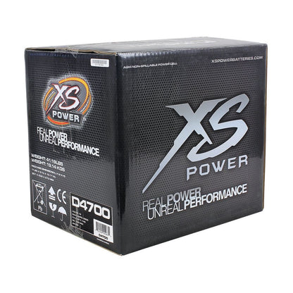 XS Power D4700 2900 Amp 12V Group 48 Power Cell AGM Battery + Power/Ground Wires