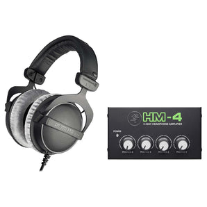 Beyerdynamic DT-770-PRO-250 Studio Headphones+Mackie 4Way Distribution Amplifier