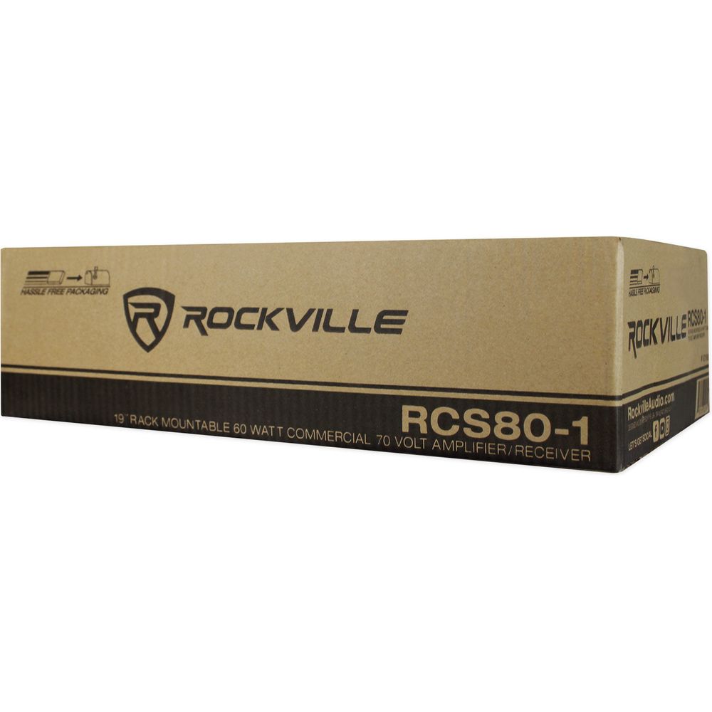 Rockville RCS80-1 60 Watt 70v Commercial/ Restaurant Amplifier/Bluetooth Receiver