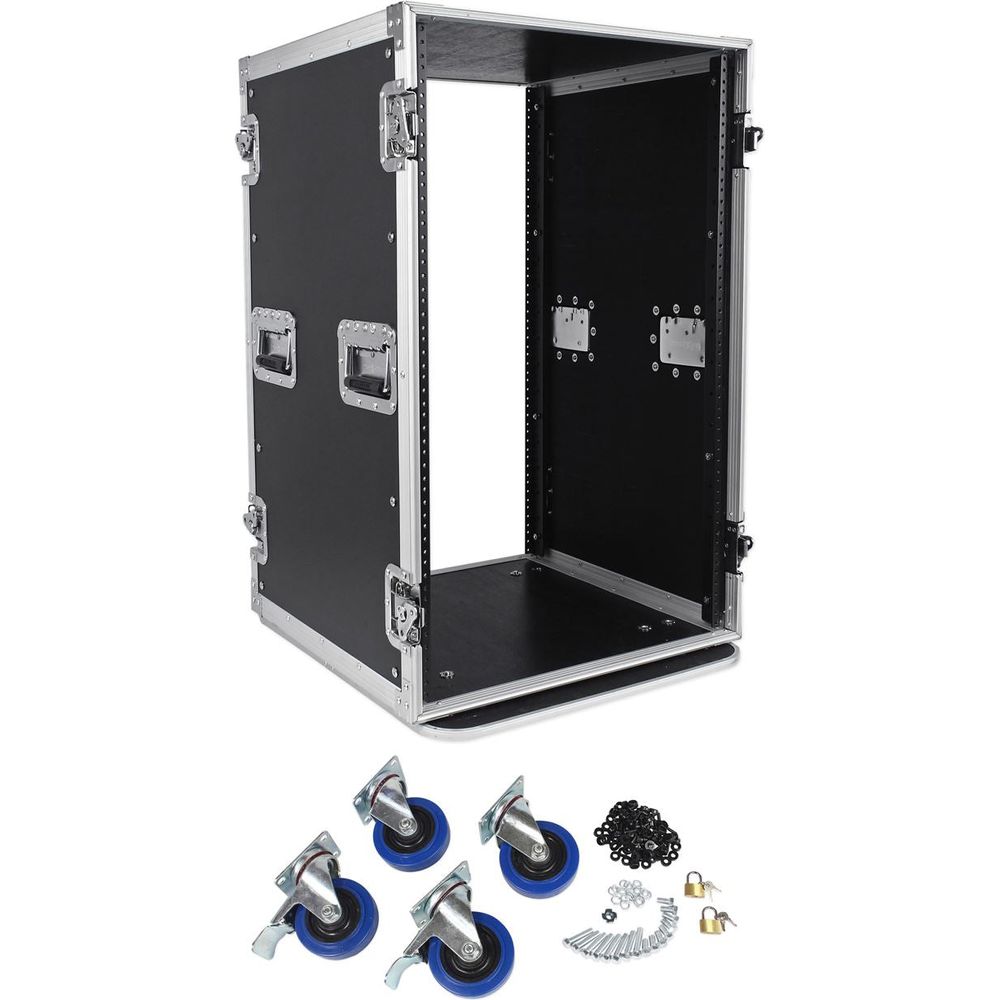Pro X TOV T-18RSS 18U Space Vertical DJ Amp Rack Flight Case 3/8 ATA30 ...