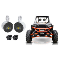 CSC54 5.25" Polished Aluminum Tower Speaker Kit For Polaris RZR, ATV, UTV, And Carts