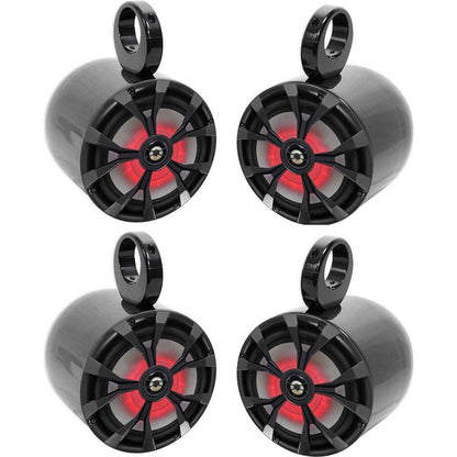 RKL80MB 4-Pack + MAC80B Black Tower Enclosures Bundle