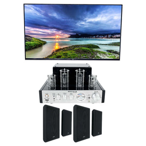 Rockville BluTube Tube Amplifier/Home Theater Bluetooth Receiver+4 Wall Speakers
