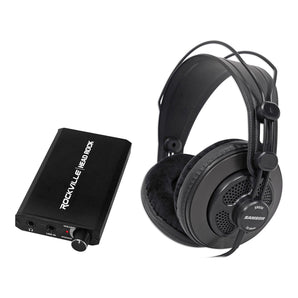 Samson SR850 Studio Reference Monitoring Headphones+Rechargeable Headphone Amp