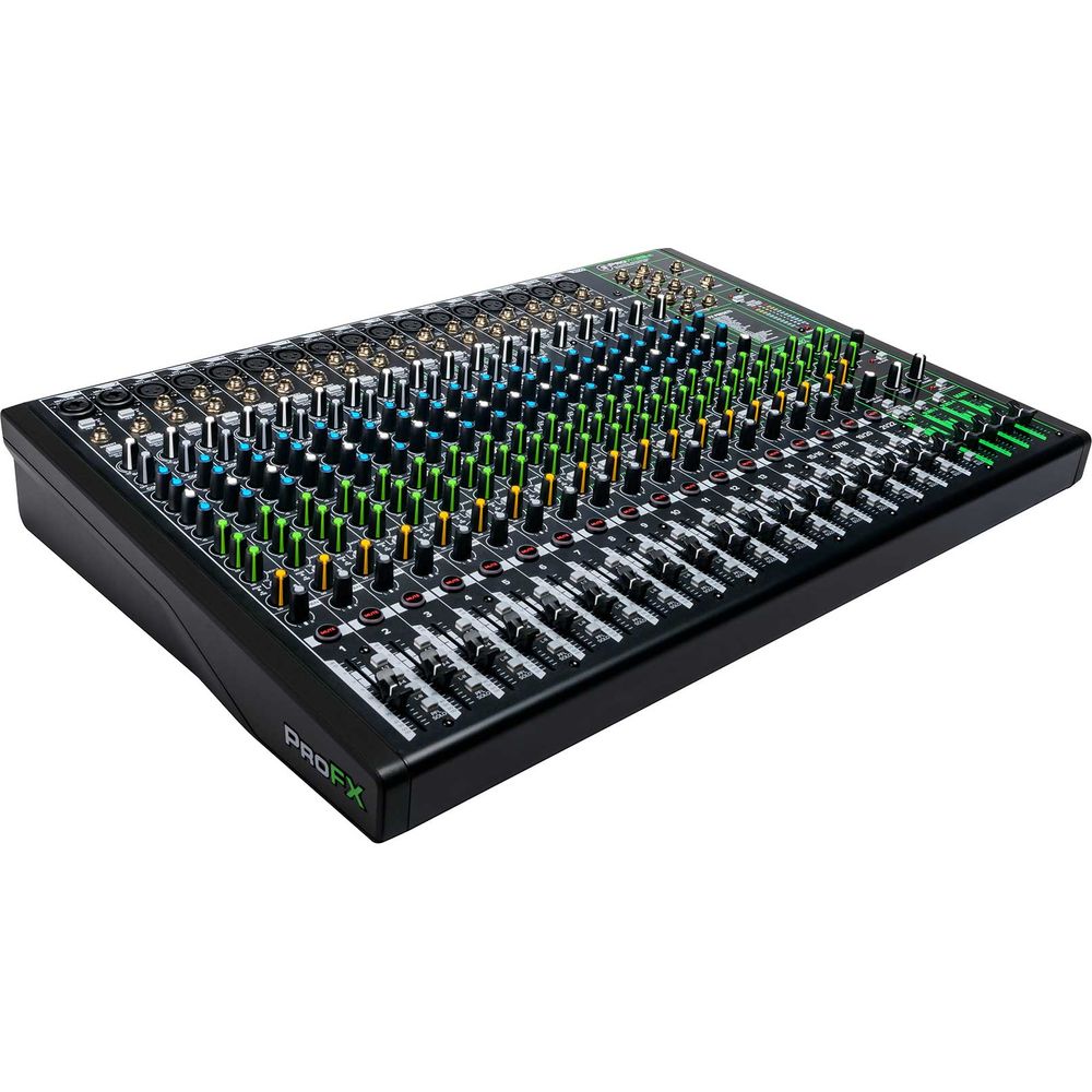 ProFX22v3 22-Channel Effects Mixer w/USB + Stand + Mics + Cables