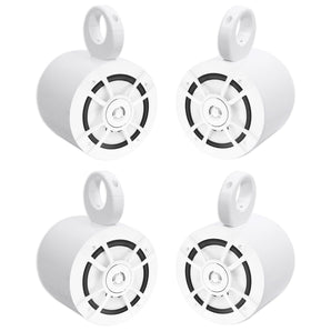(4) Kenwood KFC-1633MRW 200w 6.5" Marine Boat White Wakeboard Tower Speakers