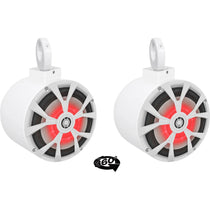 MAC80W White 7.7" Tower Speaker Pods 2-Pack + MAC360W Swivel Clamps Bundle