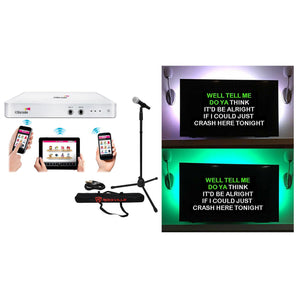HDKaraoke HDK Box 2.0 Wi-Fi Karaoke Machine System+LED TV Light Strip+Mic+Stand