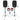 (2) Rockville BPA8 8" Powered 300w DJ PA Speakers wBluetooth+LED Stands+Cables