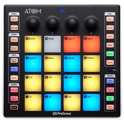 PRESONUS ATOM 16 Pad USB MIDI RGB DJ Controller+Studio One Software+Headphones