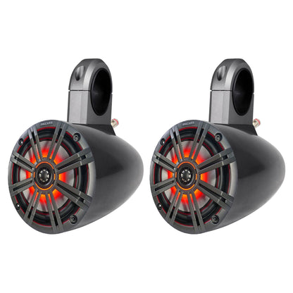 KM654L 6.5" Marine LED Speakers + Wakeboard Tower Enclosures
