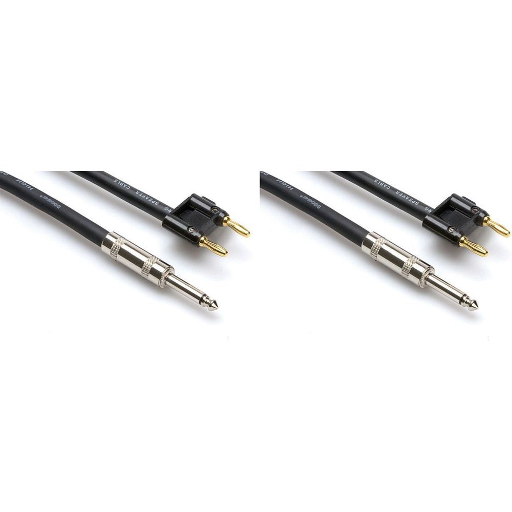 2 SKJ-615BN 15' 1/4" TS to Dual Banana Speaker Cables