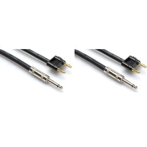 2 SKJ-615BN 15' 1/4" TS to Dual Banana Speaker Cables