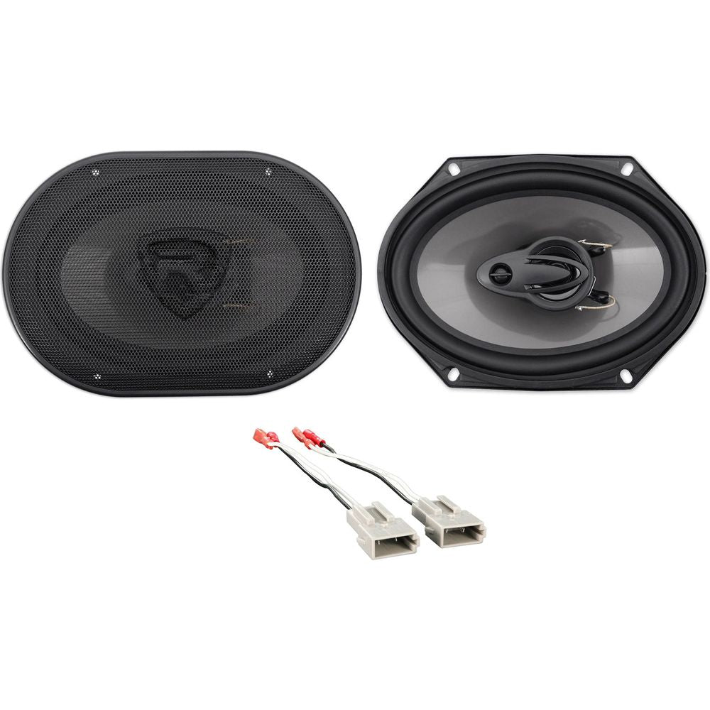 Rear Rockville 6x8" Factory Speaker Replacement Kit For 1991-1994 Mazda Navajo
