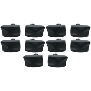 10) Rockville WET-44 PRO Dual 4" 4-Way Swivel 70V Commercial Speakers in Black