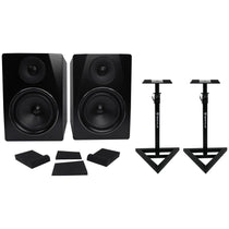 Pair APM6B 6.5" 350W Powered USB Studio Monitors + Stands + Pads