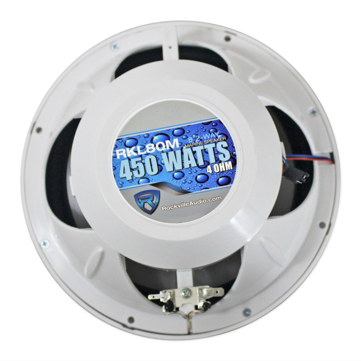 KMC5 Marine Digital Media Receiver w/Bluetooth+(4) 8" White LED Speakers